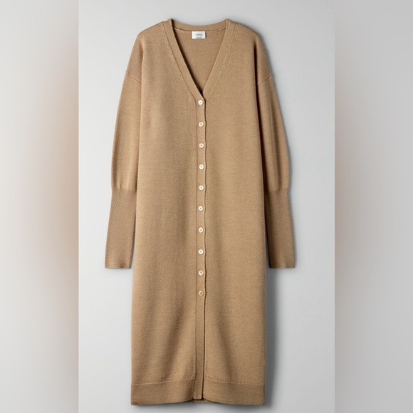 Wilfred Aritzia Utopia Camel colored sweater dress - Picture 10 of 12
